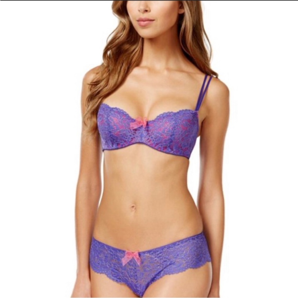 Purple Lace Bra and Panty Set